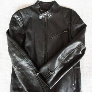BANANA REPUBLIC Leather Biker Moto Jacket - Mens Small